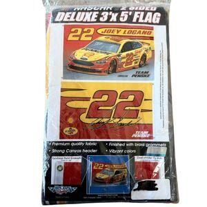JOEY LOGANO #22 Penske Pennzoil Shell 3'x5' 2-Sided Deluxe Flag NIP Wincraft